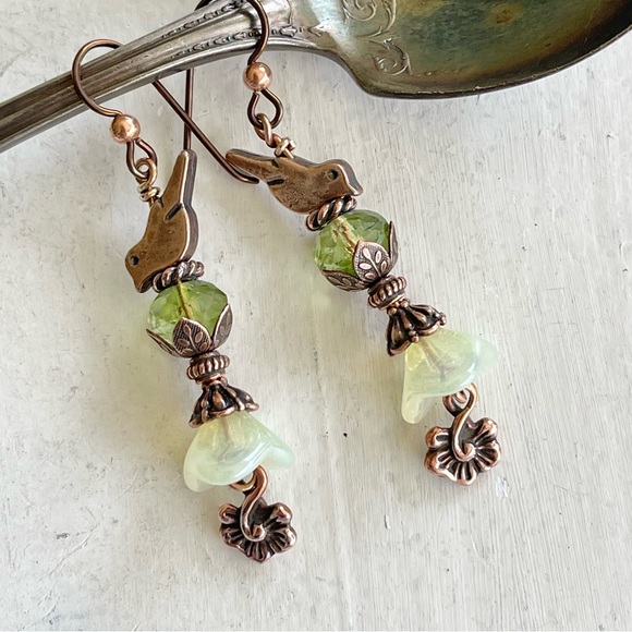 ARTISAN Earrings “Botanical Friends” - Dangles - Picture 3 of 12